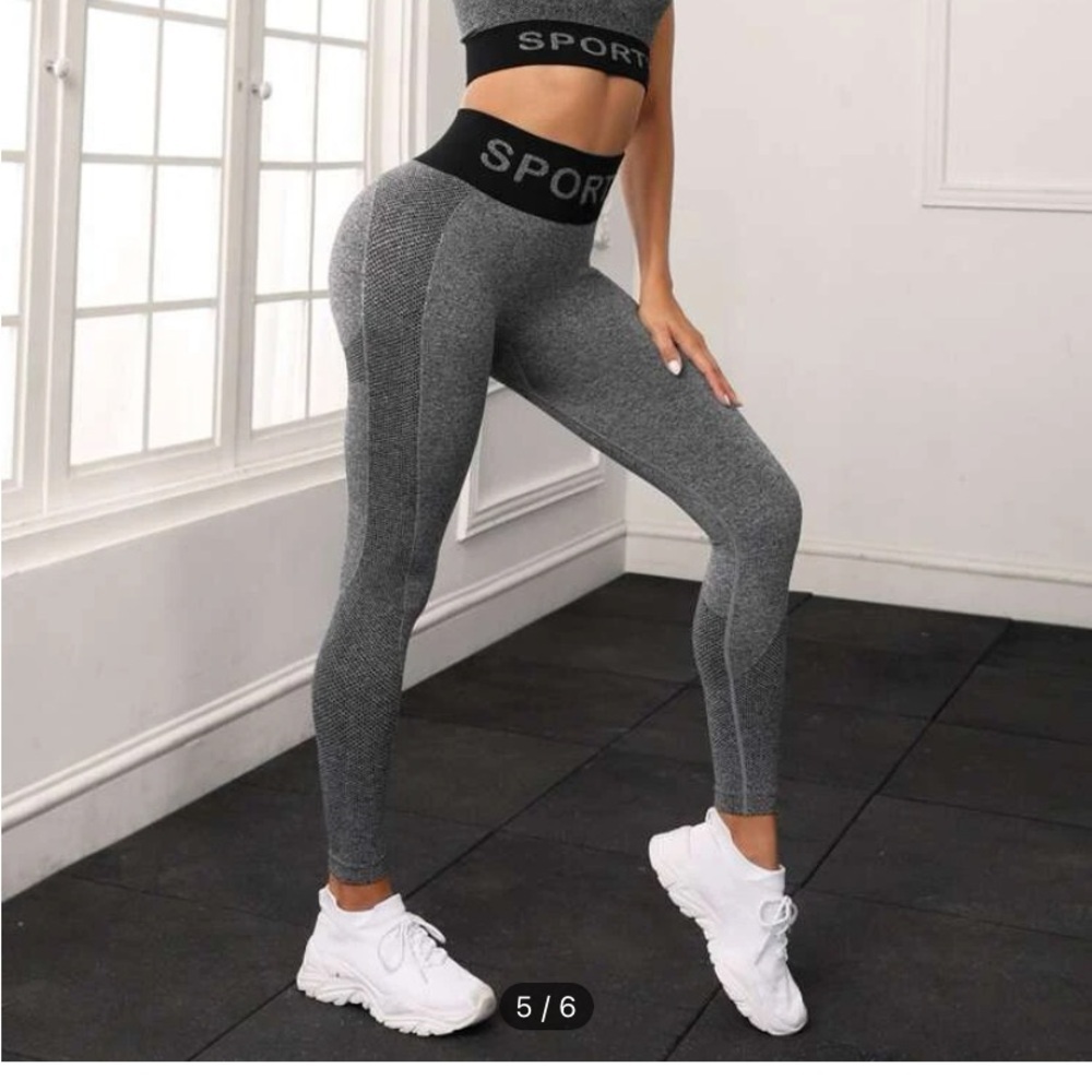 Seamless Sports Leggings Women Charcoal
